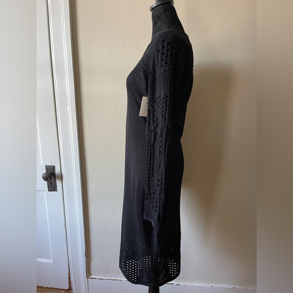 NWT Milly Fractured Pointelle dress, w/ back zip, 65% rayon, 35% nylon, Size Lg - Picture 5 of 11